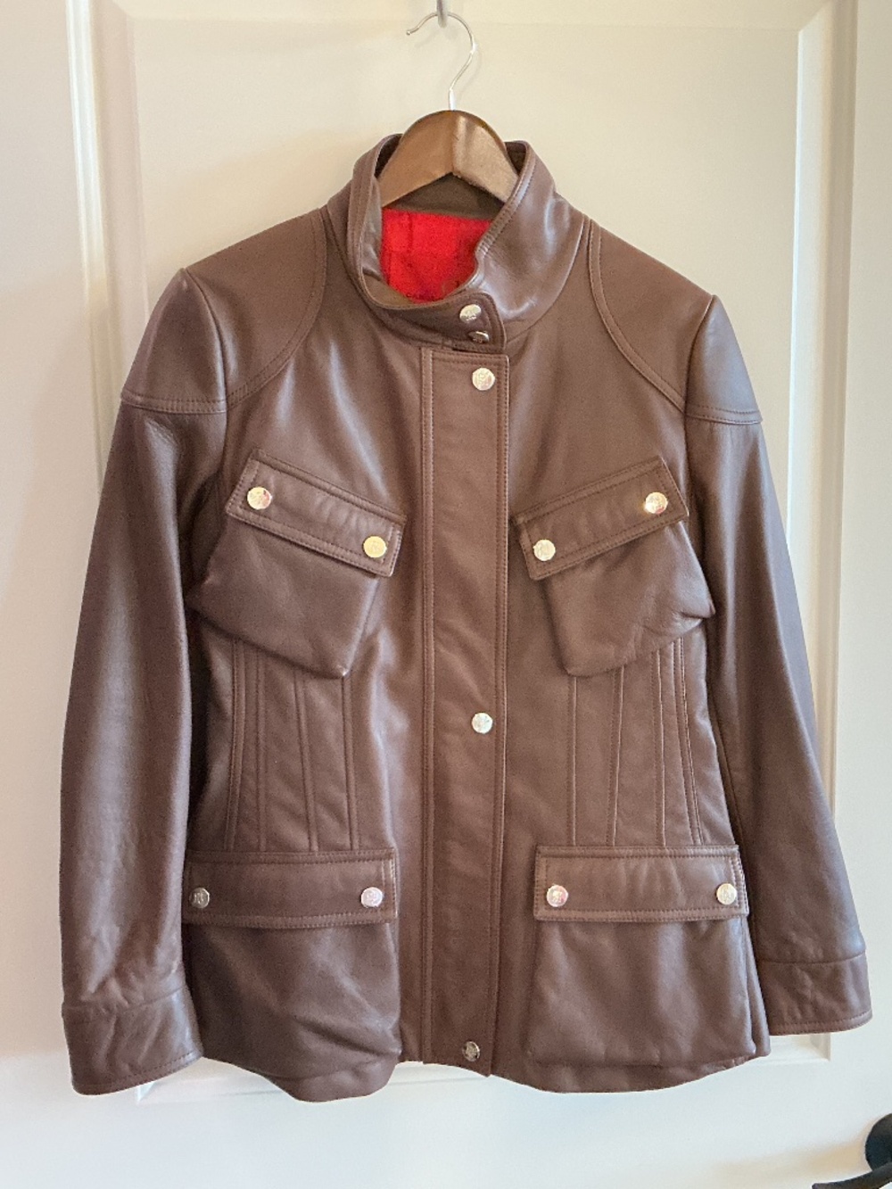 CH Carolina Herrera Brown Leather Jacket